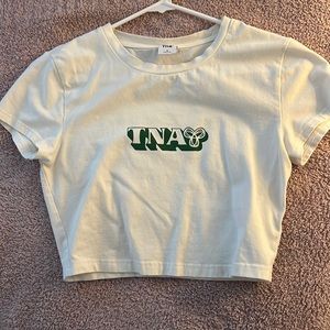 Aritzia TNA crop top graphic tee